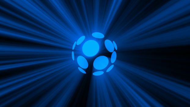 Abstract background with magic disco sphere. 3d rendering