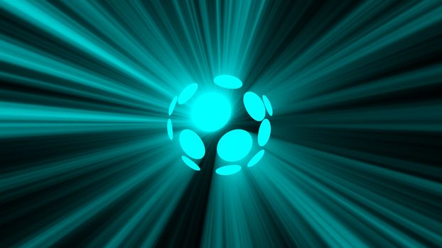Abstract background with magic disco sphere. 3d rendering