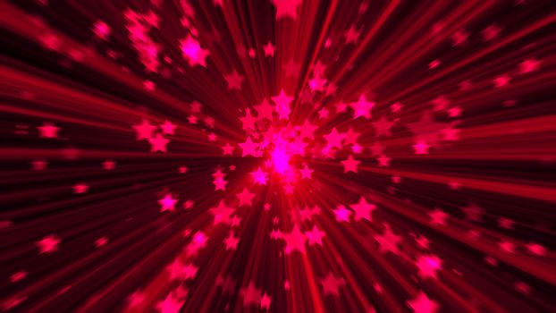 Abstract pink background. Digital explosion star. 3d rendering