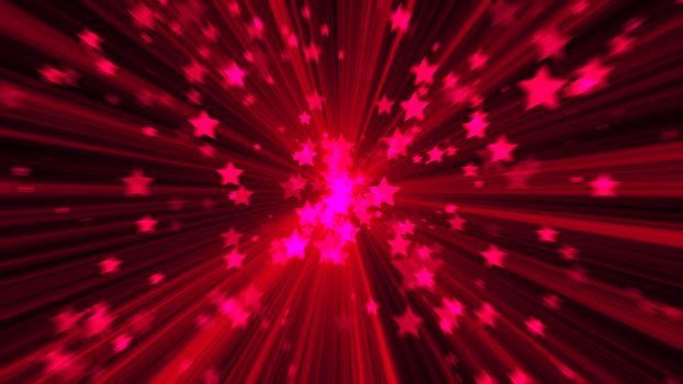 Abstract pink background. Digital explosion star. 3d rendering