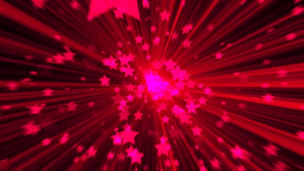 Abstract pink background. Digital explosion star. 3d rendering