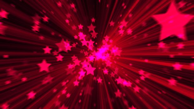 Abstract pink background. Digital explosion star. 3d rendering