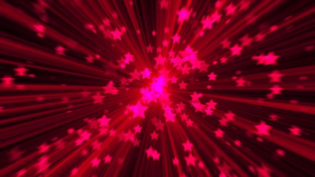 Abstract pink background. Digital explosion star. 3d rendering