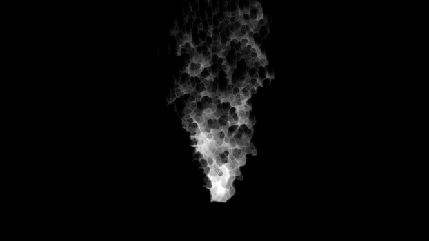 Abstract magic fire on black background. 3d rendering