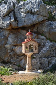 Small sanctuary in the campaign on the island of Crete in Greece.