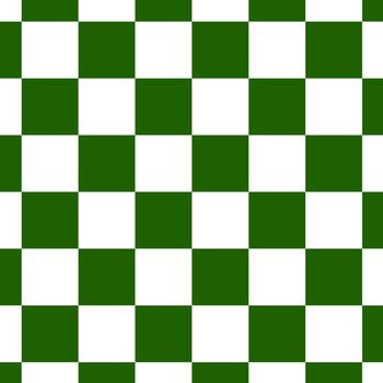 Chequered seamless pattern in green and white. Checkerboard background.