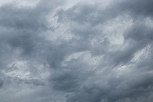 Dark sky with storm clouds, Dramatic black cloud and thunderstorm