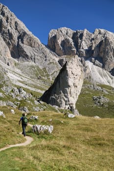 Giant rocks in Val di Gardena, Dolomites, Italy