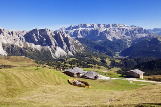 Mountain landscape on a sunny day, Dolomite Alps, Italy