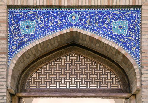 Arch portal of a mosque in Tashkent, Uzbekistan