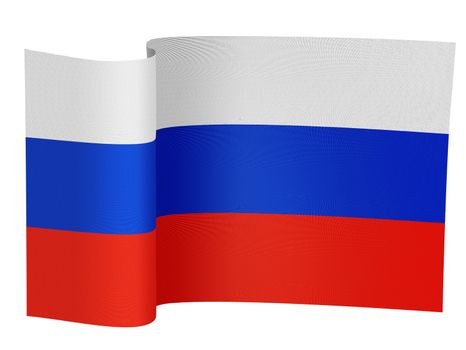 illustration of the Russian flag on a white background