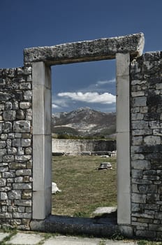 Stone ruins of the Roman city of Salona in Croatia