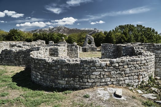 Stone ruins of the Roman city of Salona in Croatia