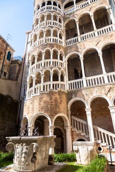 Scala Contarini del Bovolo - Venezia Italy / Detail of the Scala Contarini del Bovolo of Contarini Palace in the city of Venezia (UNESCO world heritage site), Veneto, Italy