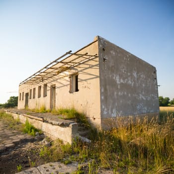 ruins of a very heavily polluted industrial factory, industrial series