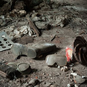 ruins of a very heavily polluted industrial factory, industrial series