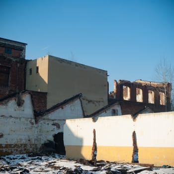 ruins of a very heavily polluted industrial factory, industrial series