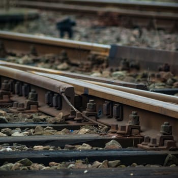 view of the railway track on a sunny day