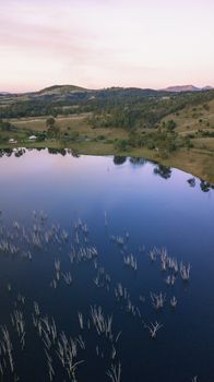 Aerial view of Lake Moogerah in Queensland during the day