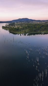 Aerial view of Lake Moogerah in Queensland during the day