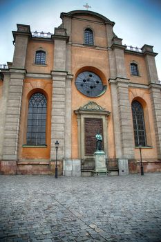 Church of St. Nicholas (Storkyrkan) located on the Slottsbacken street in Stockholm, Sweden