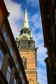 View on St. Gertrudes Church - Tyska Kyrkan (Old German Church) Gamla Stan, Stockholm, Sweden