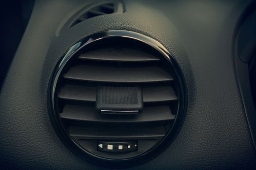 Details of air conditioning (car ventilation system) in modern car