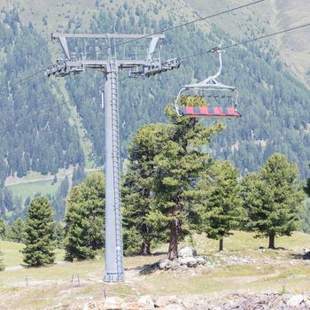 Ski lift chair in the Alps - Austria