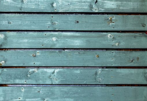 Old wooden blue wall texture as background