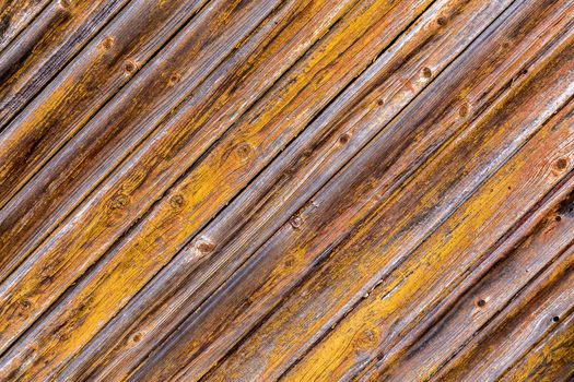 Old wooden brown wall texture as background