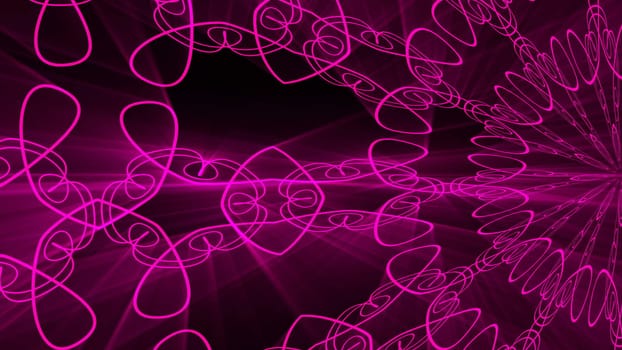 Purple abstract background. Kaleidoscope backdrop. 3d rendering