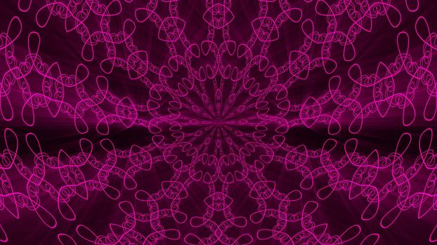 Purple abstract background. Kaleidoscope backdrop. 3d rendering