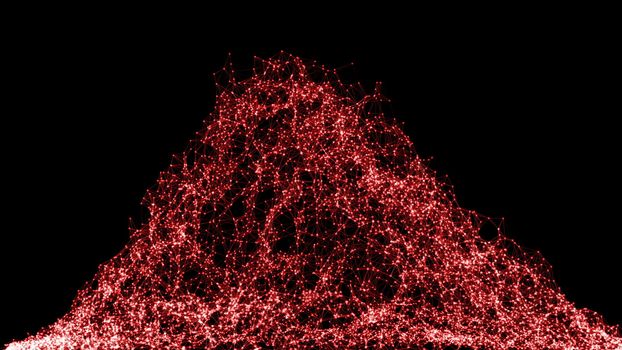 Abstract background. Wireframe mountain. Digital landscape 3d rendering