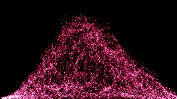 Abstract background. Wireframe mountain. Digital landscape 3d rendering