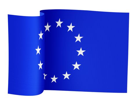 illustration of the European Union flag on a white background