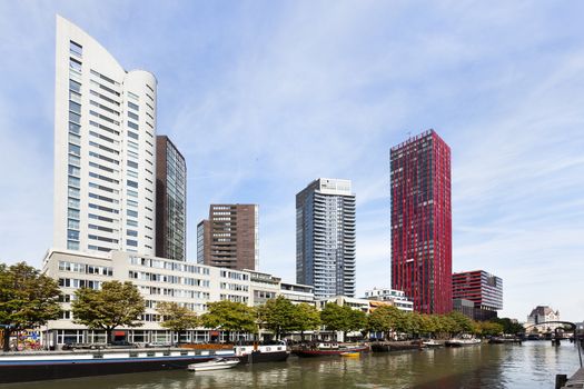 Offices and apartments in the center of Rotterdam in the Netherlands