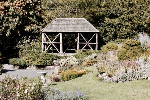 Large wooden bower house in publick park. Richmond, London.
