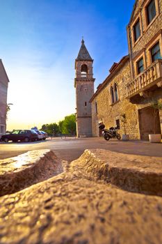 Kastel Sucurac street historic architecture vertical view, Split region of Dalmatia, Croatia