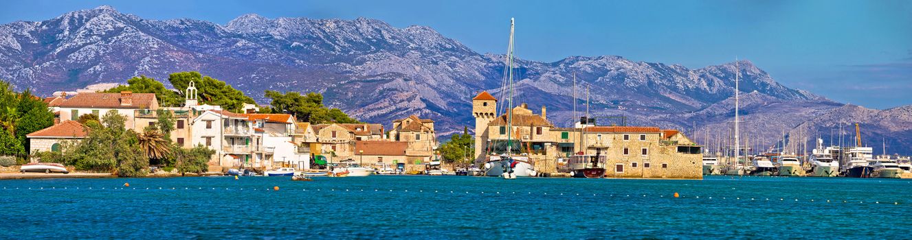 Kastel Gomilica waterfront panoramic view, Split region of Dalmatia, Croatia