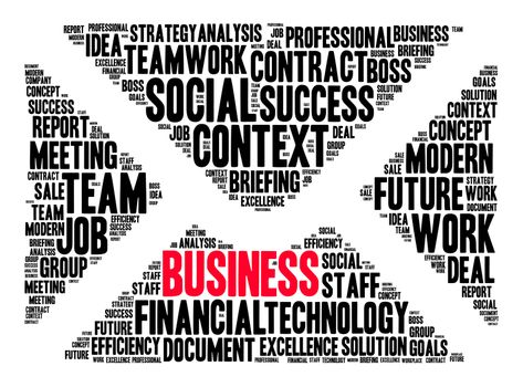 Business word cloud text concept