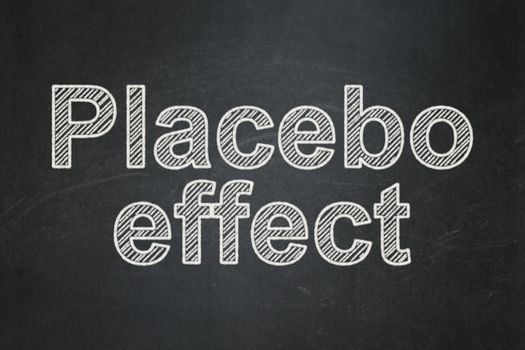 Healthcare concept: text Placebo Effect on Black chalkboard background