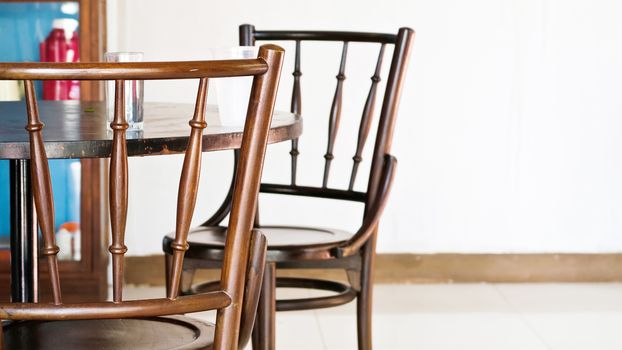 vintage chair and table, dining room, home interior decorate