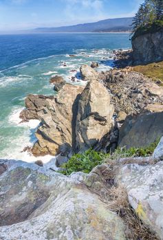 Rocky Beach Landscape, Color Image, Pacific Northwest