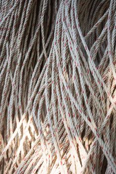 Old rope closeup, Twisted thick rope