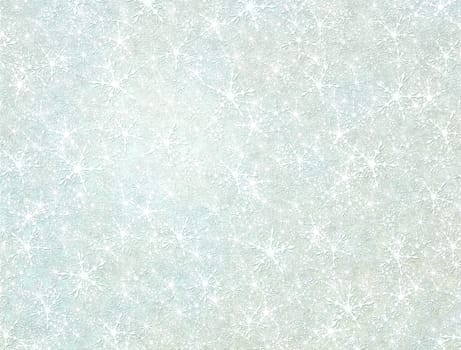 Digital illustration of hundreds of snow flakes filling the entire image with tan and light blue tinting.