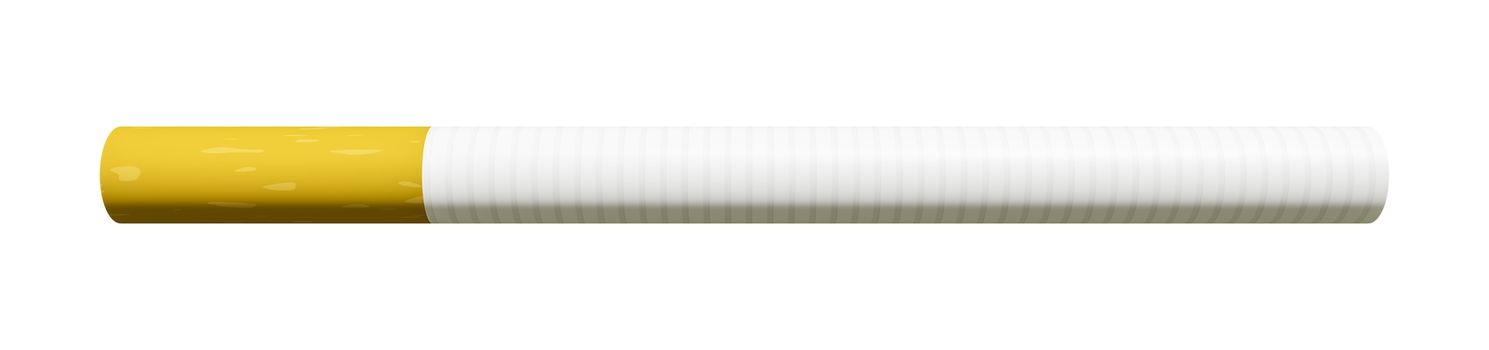 3d illustration of a typical filter cigarette