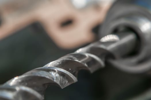 The Close Up Drill Bits At the Construction Site