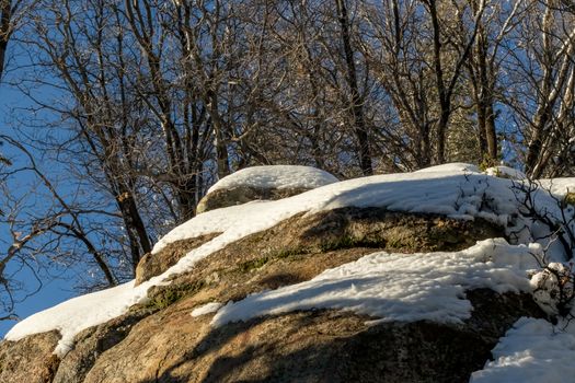 Boulder Rocks, Climate Change at Southern California, Big Bear Mountain, San Bernardino, 2016