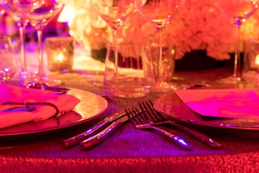 Party Setting with Colorful Bokeh Background