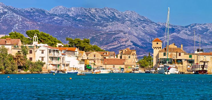 Kastel Gomilica waterfront panoramic view, Split region of Dalmatia, Croatia